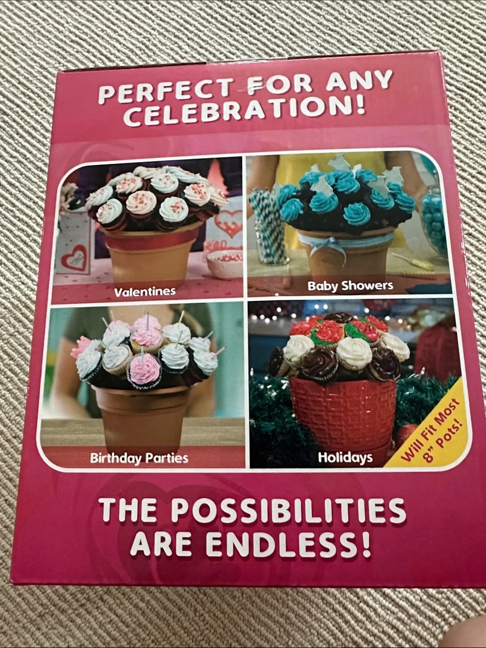 Pink Cupcake Display - Decorate & Present Cupcake Bouquets